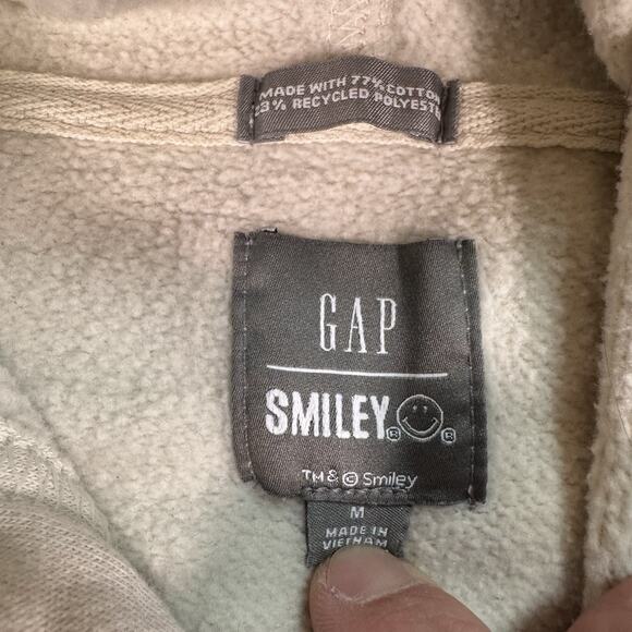 Gap Smiley Collab Hoodie Jacket Size Medium - Picture 5 of 7